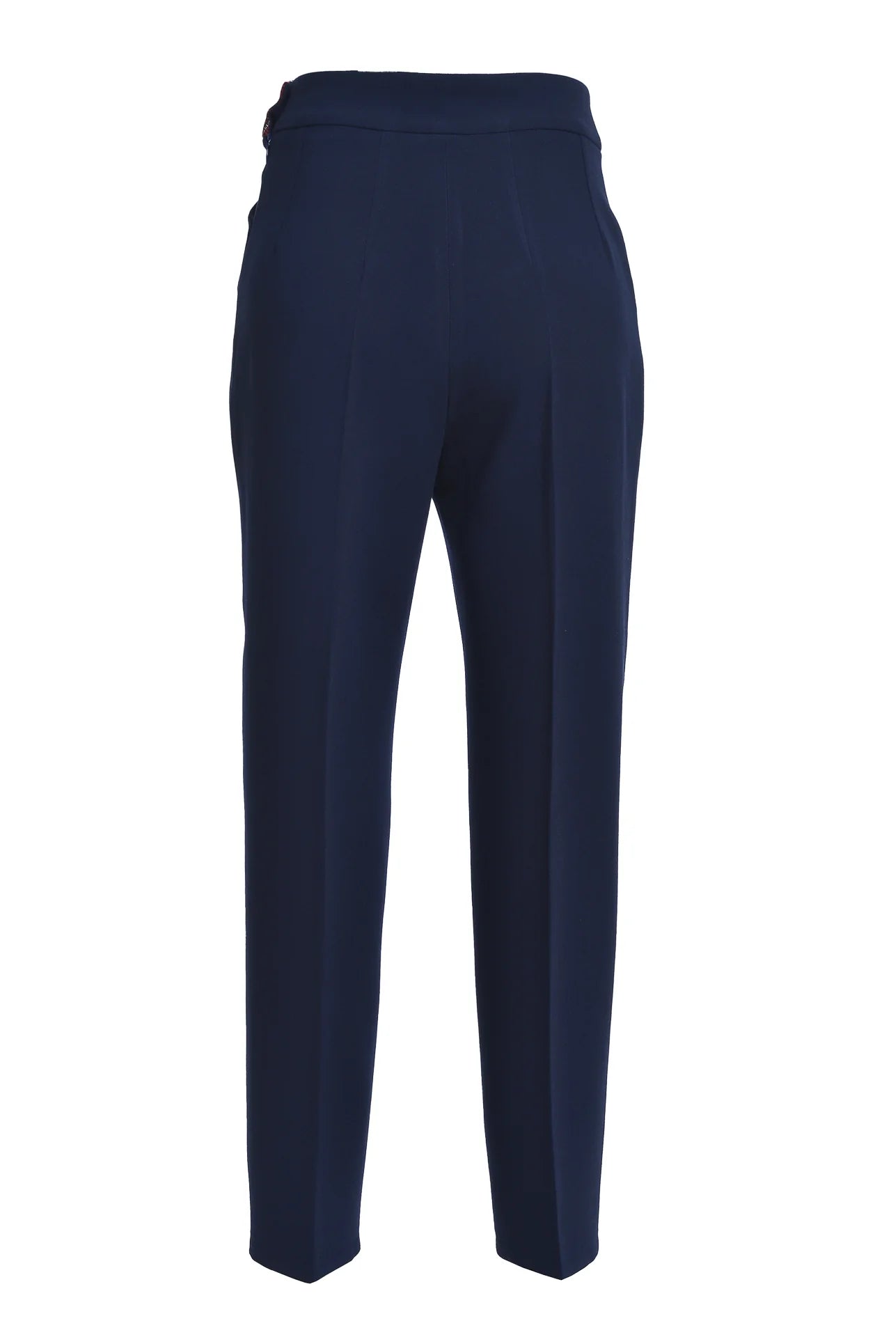 Pantaloni Pana din Stofa Bleumarin cu Corseleta din Jacquard Etnic