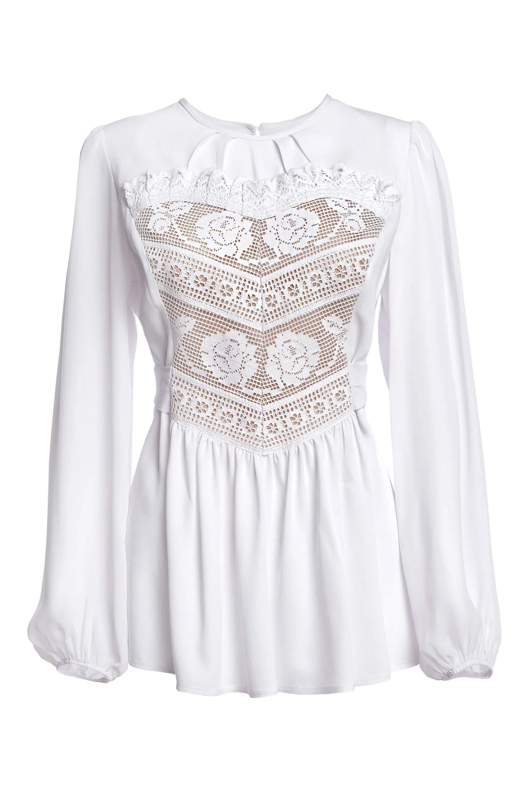Bluza Alba cu Corset Integrat