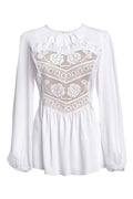 Bluza Alba cu Corset Integrat