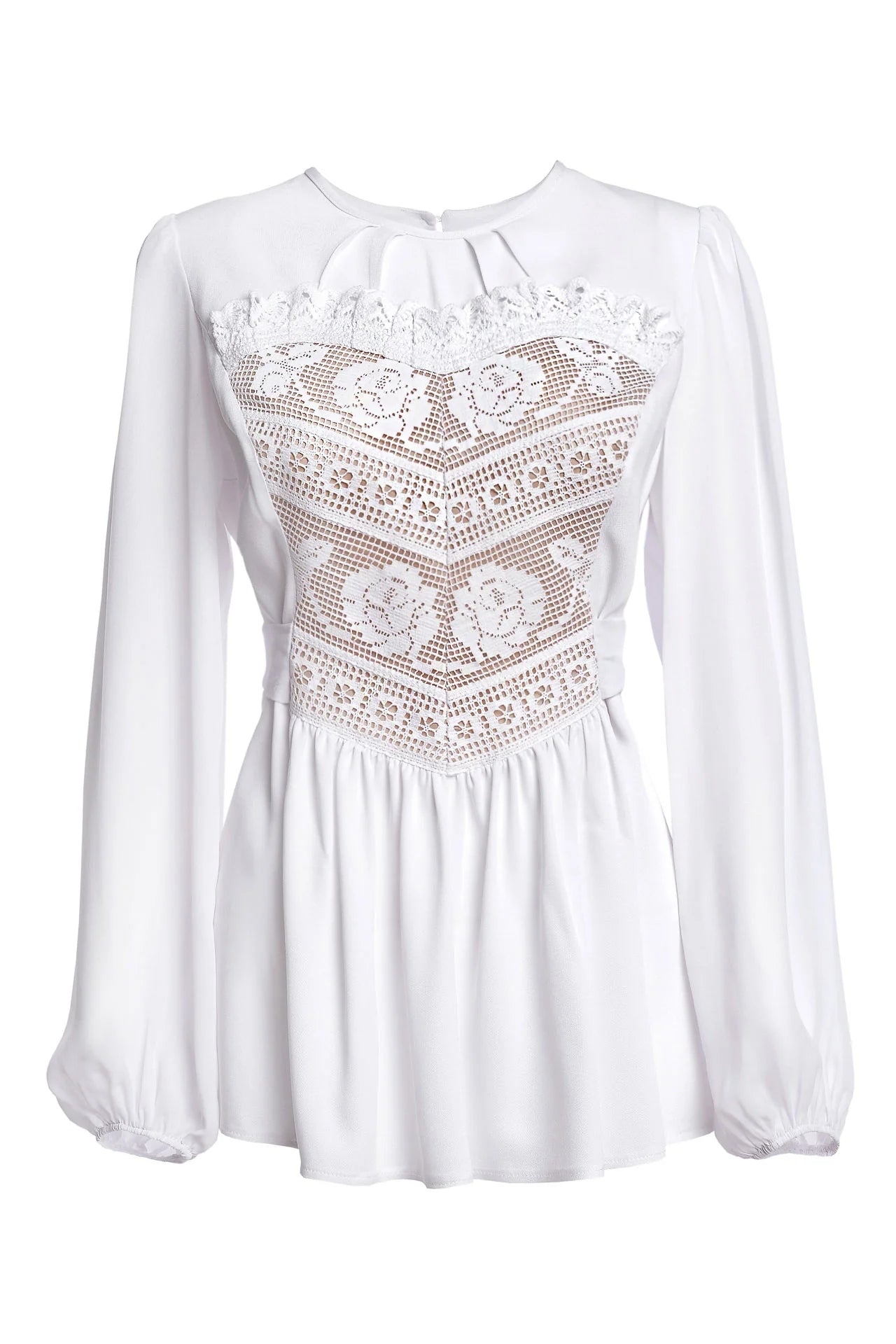 Bluza Alba cu Corset Integrat
