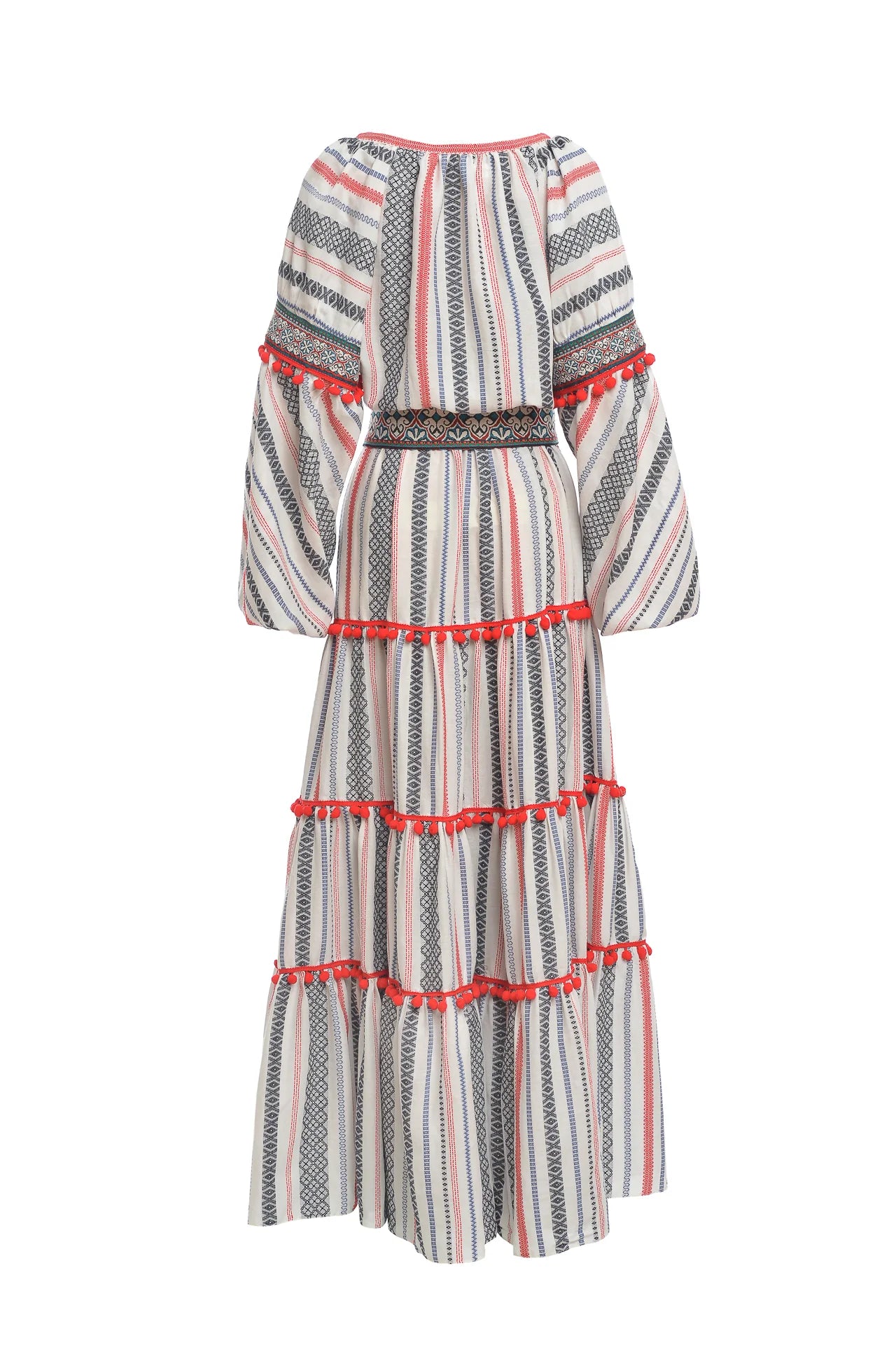 Rochie Boho Populara Stilizata cu Motive Traditionale