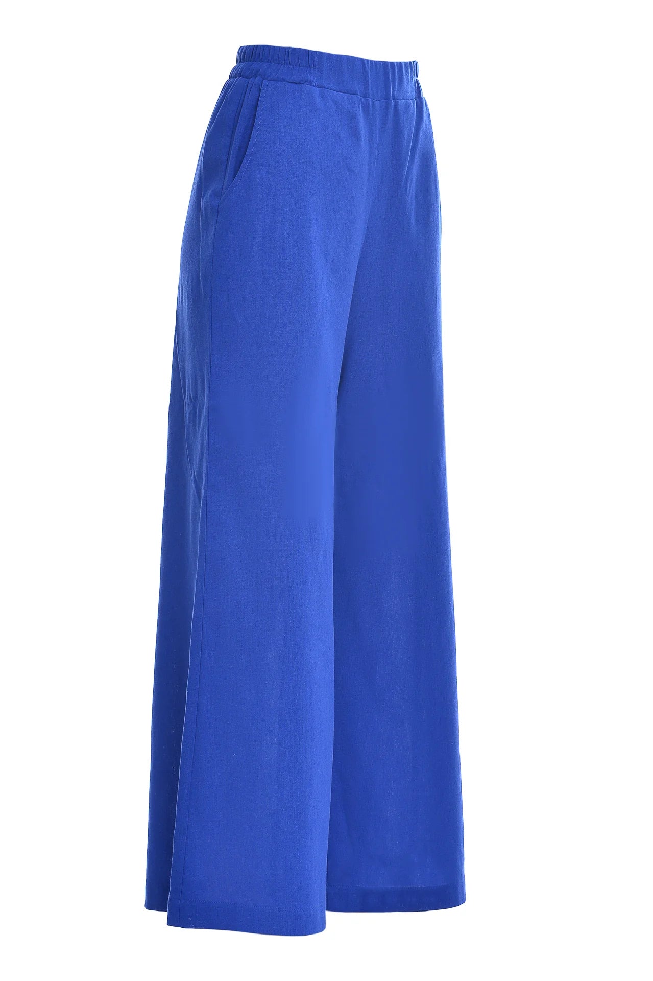Pantaloni Evazati din In Albastru Royal