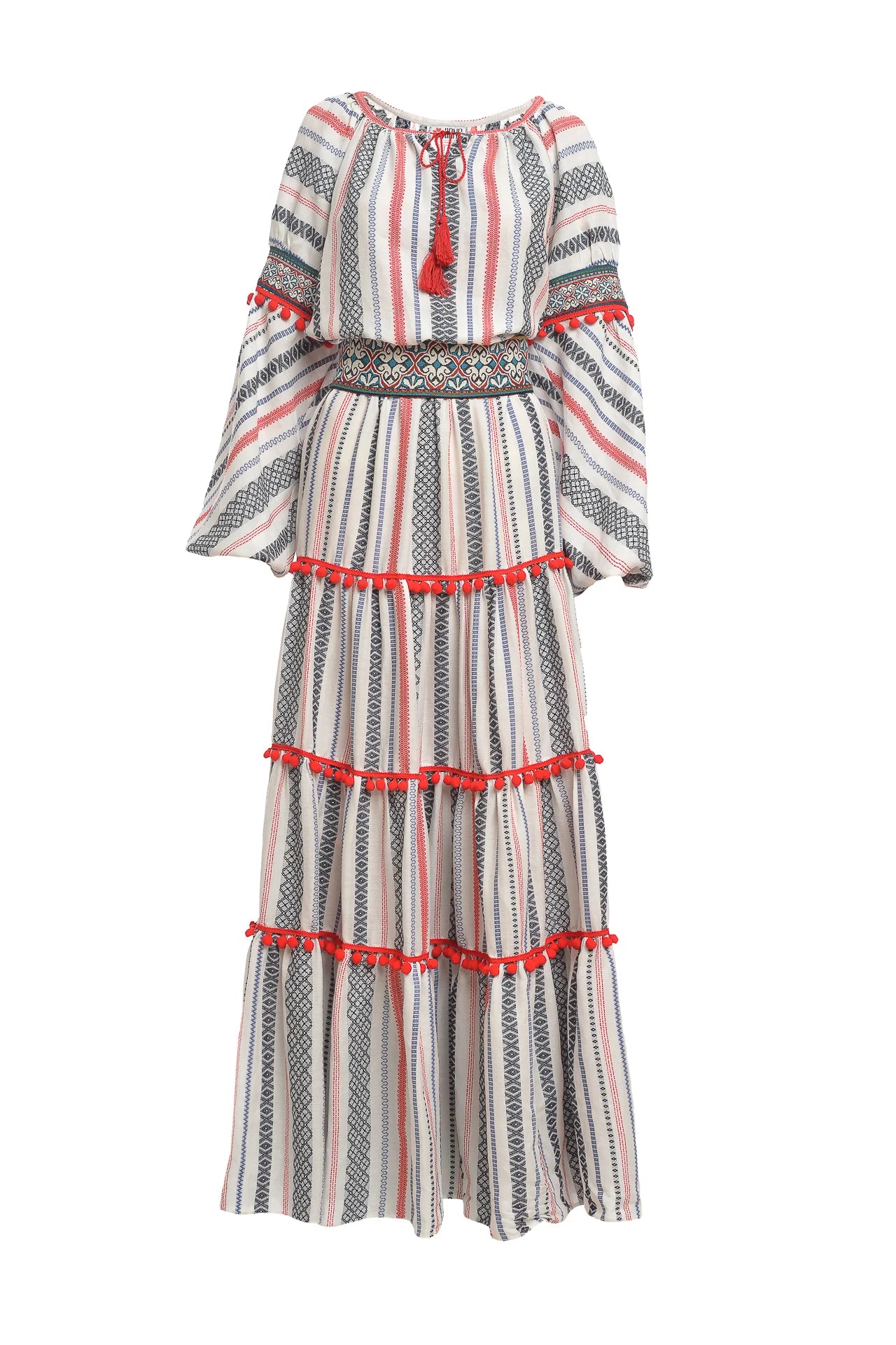 Rochie Boho Populara Stilizata cu Motive Traditionale