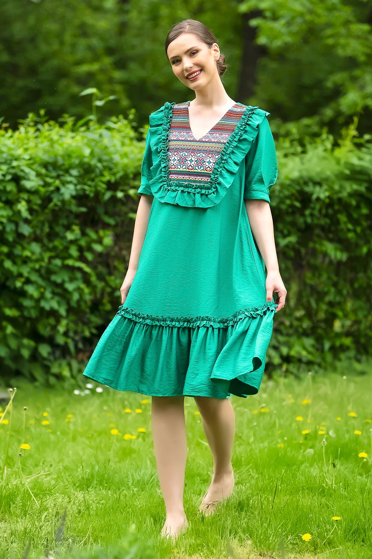 Rochia Verde Midi Edena